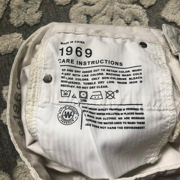 GAP 1969, Low Rise, Light Beige Floral, Always Skinny Jeans, Sz 27 - Picture 4 of 9